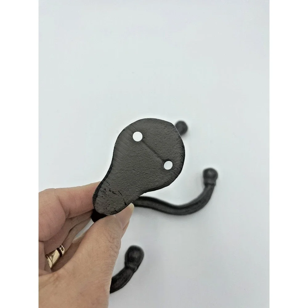 2  Cast Iron Wall Hooks Towel‎ Key Holder Bathroom Hat Coat Entry Hanger 6.5